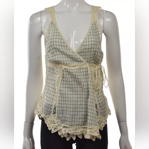 FREE PEOPLE Crochet Lace Wrap Top - Picture 1 of 7